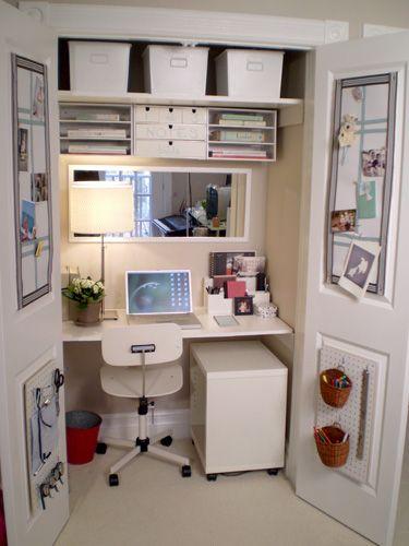Image result for office in a cupboard