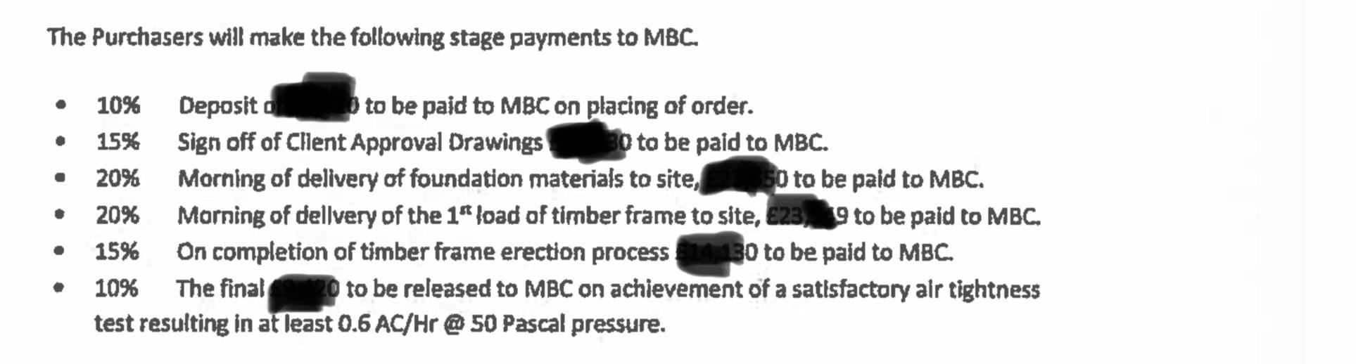 MBC Pricing Schedule Costing Estimating BuildHub uk