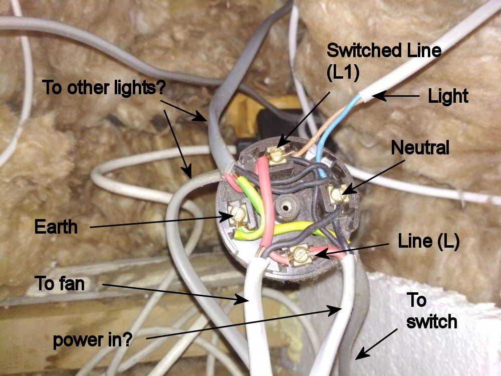 Lighting Circuit, Bathroom Fan Wiring Diagram Uk