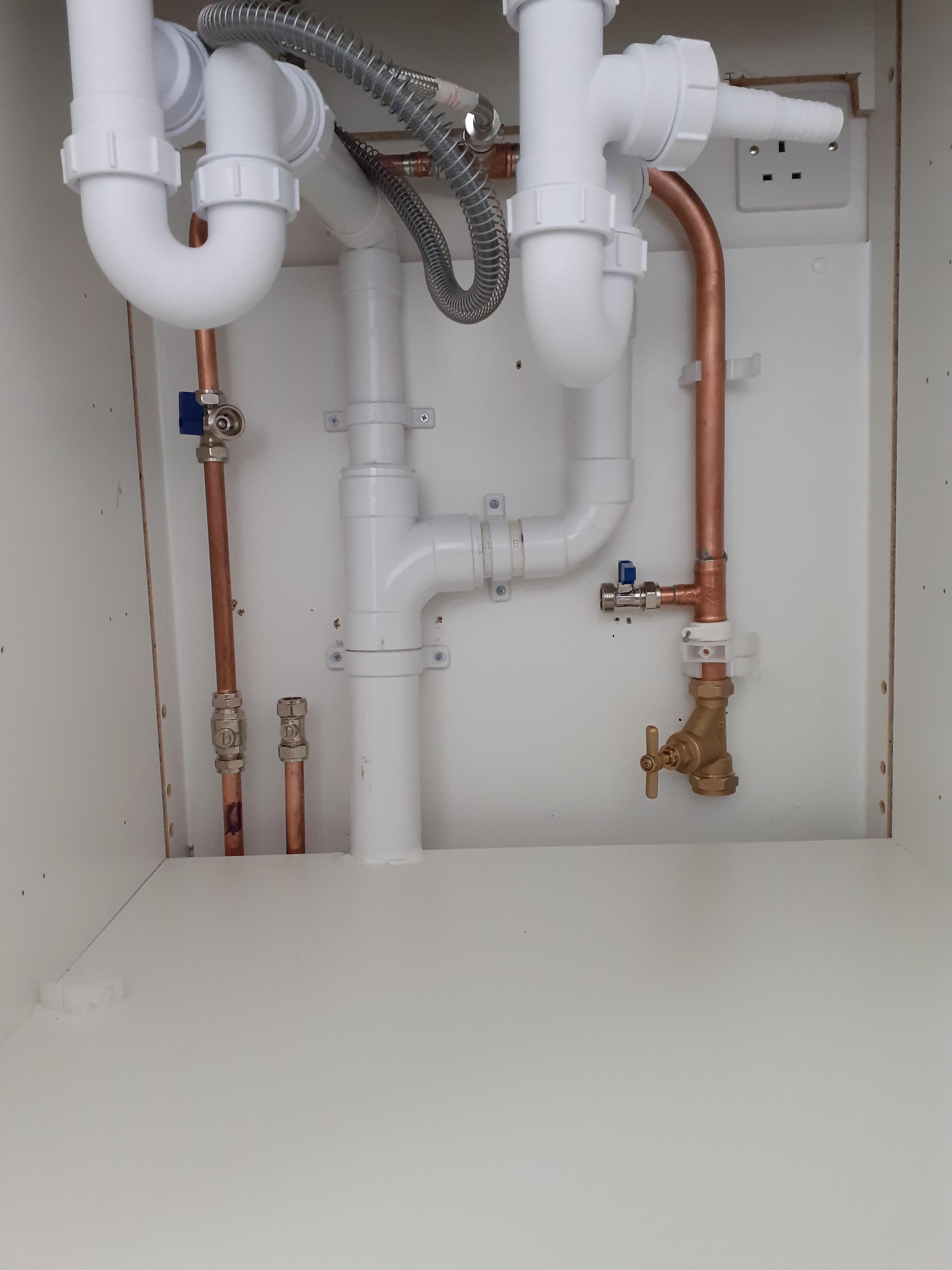 Under Sink Plumbing at