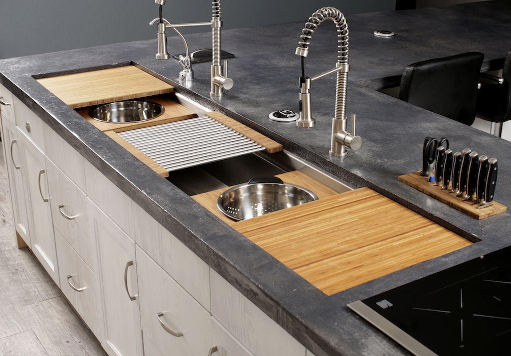 prep sink and kitchen sink combo faucet