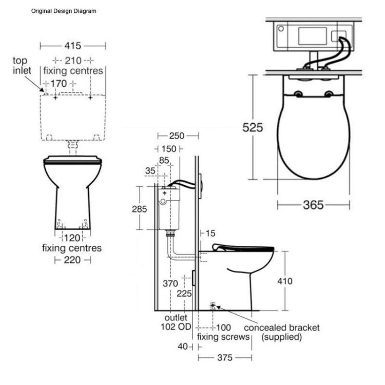 Ceramic Low Level Cistern With Back To Wall Toilet Boxing In Behind 
